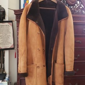 3/4 length shearling brown coat size 42 womens2 fr